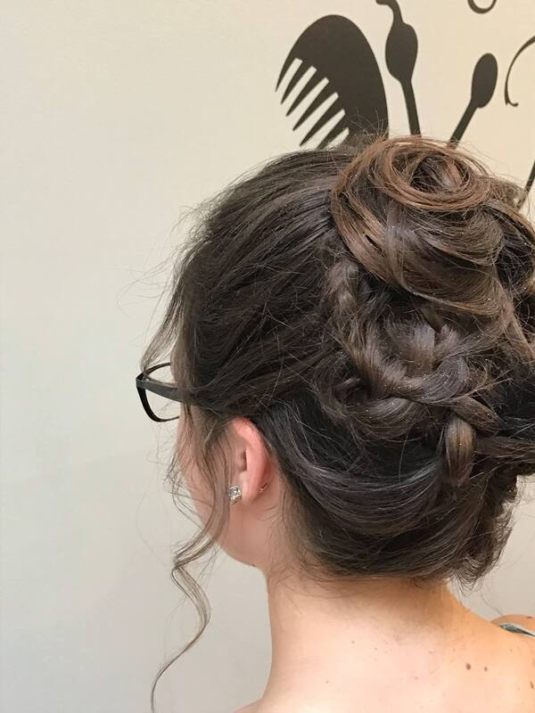 intricate updo for prom